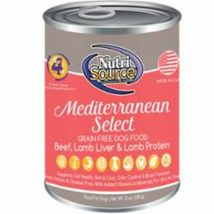 Nutrisource Grain-Free Mediterranean Blend Canned Dog Food - 13 oz - Case of 12