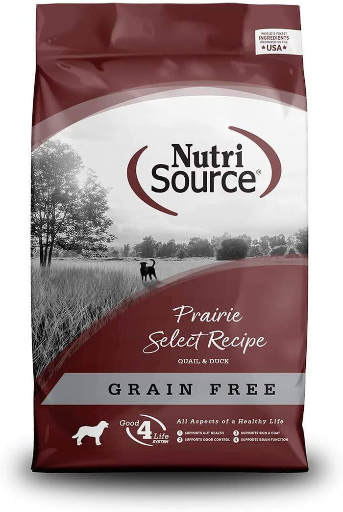 Nutrisource Grain Free Prairie Select Quail, Duck and Turkey Dry Dog Food - 15 lb Bag