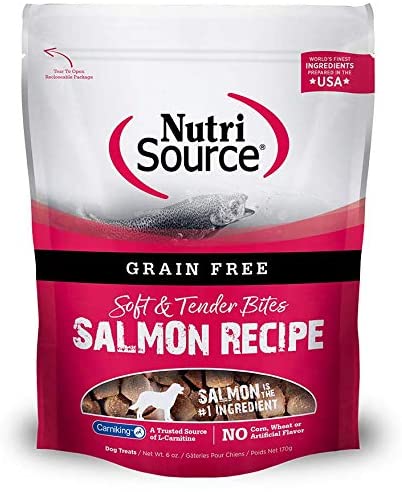 Nutrisource Grain Free Salmon Soft and Chew Dog Treats - 6 oz