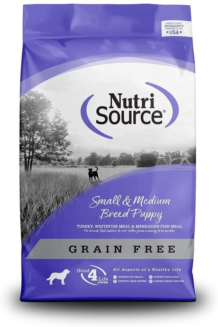 Nutrisource Grain Free Small/Med Breed Puppy Dry Dog Food - 15 lb Bag