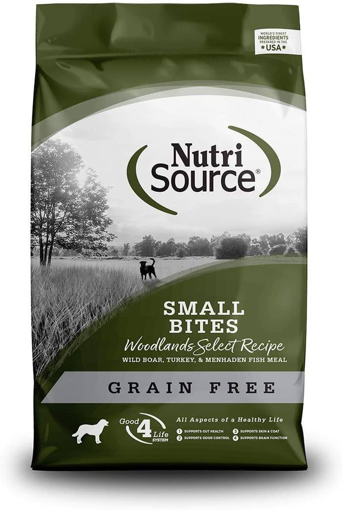 Nutrisource Grain Free Woodlands Select Small Bites (8 per bale) Boar and Turkey Dry Do...