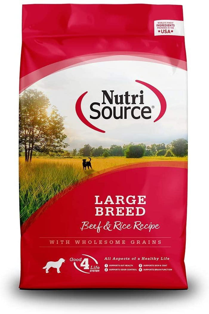 Nutrisource Large Breed Adult Beef & Rice Dry Dog Food - 30 lb Bag