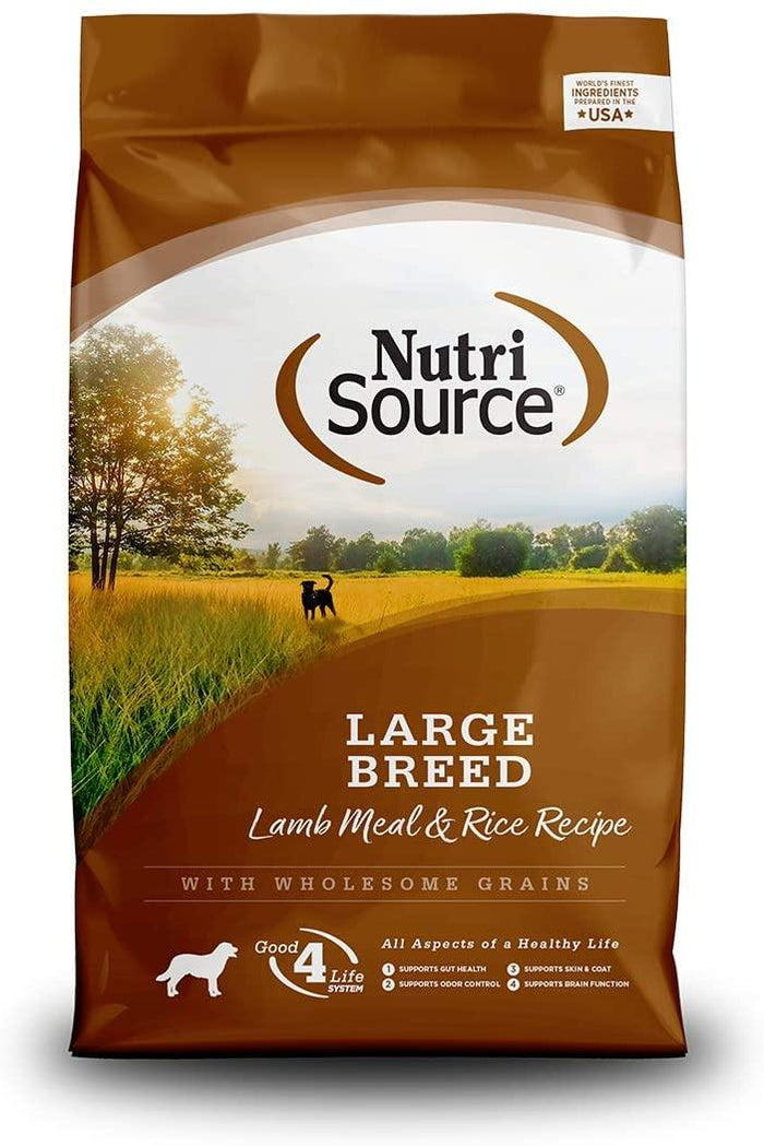 Nutrisource Large Breed Adult Lamb & Rice Dry Dog Food - 30 lb Bag