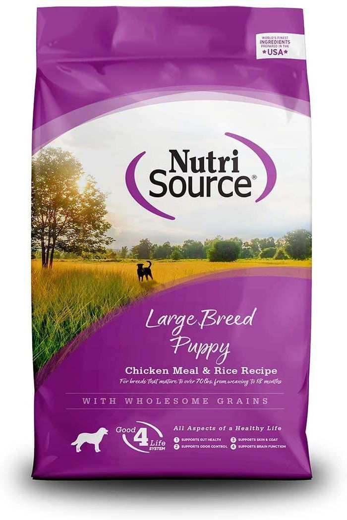Nutrisource Large Breed Puppy Chicken & Rice Dry Dog Food - 15 lb Bag