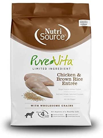 Nutrisource Pure Vita Chicken & Brown Rice Dry Dog Food - 25 lb Bag