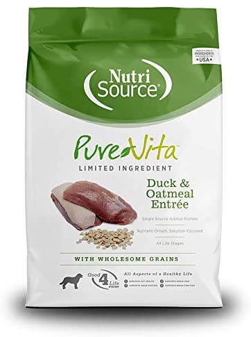 Nutrisource Pure Vita Duck & Oatmeal (8 per bale) Dry Dog Food - 5 lb Bag