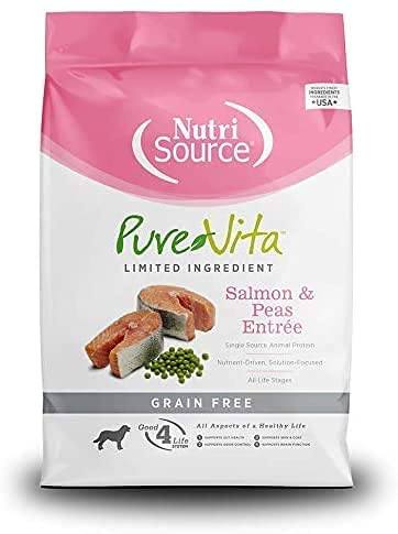 Nutrisource Pure Vita Grain Free Salmon & Peas Entrée Dry Dog Food - 15 lb Bag
