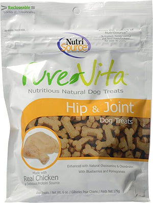 Nutrisource Pure Vita Hip & Joint Dog Treats - 6 oz