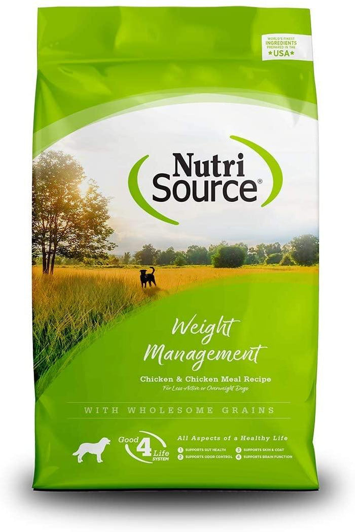 Nutrisource Weight Management Chicken & Rice Dry Dog Food - 15 lb Bag