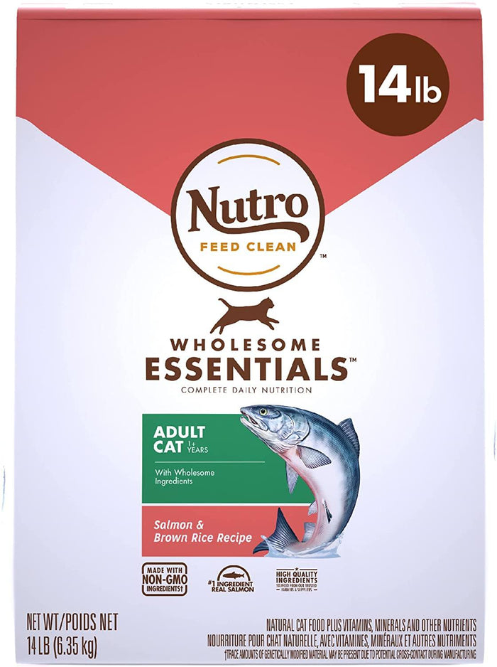 Nutro Adult Cat Salmon & Rice Dry Cat Food - 14 lb Bag