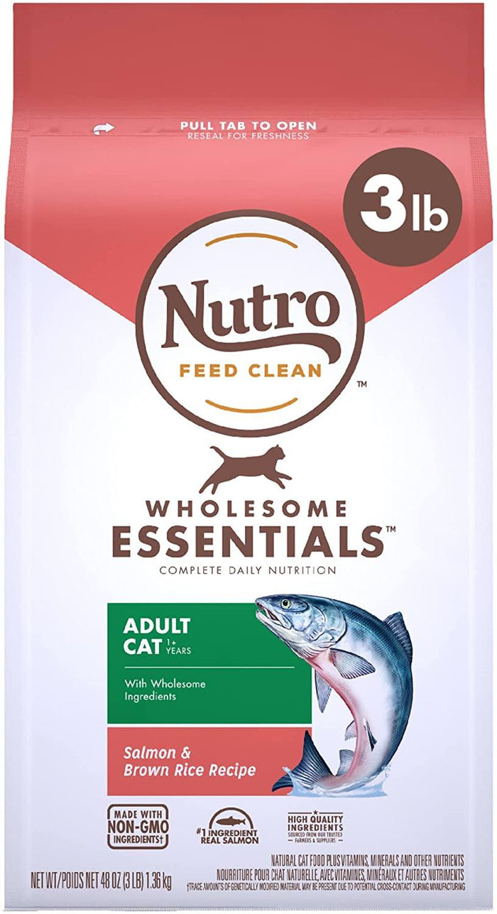 Nutro Adult Cat Salmon & Rice Dry Cat Food - 3 lb Bag