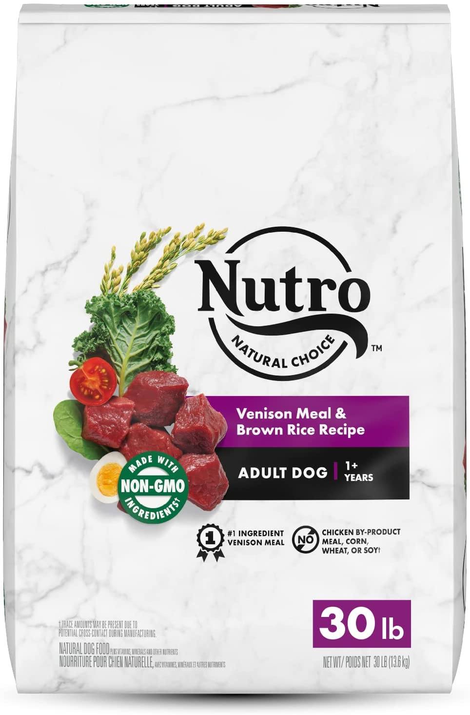 Nutro Adult Venison Meal & Rice Dry Dog Food - 30 lb Bag  