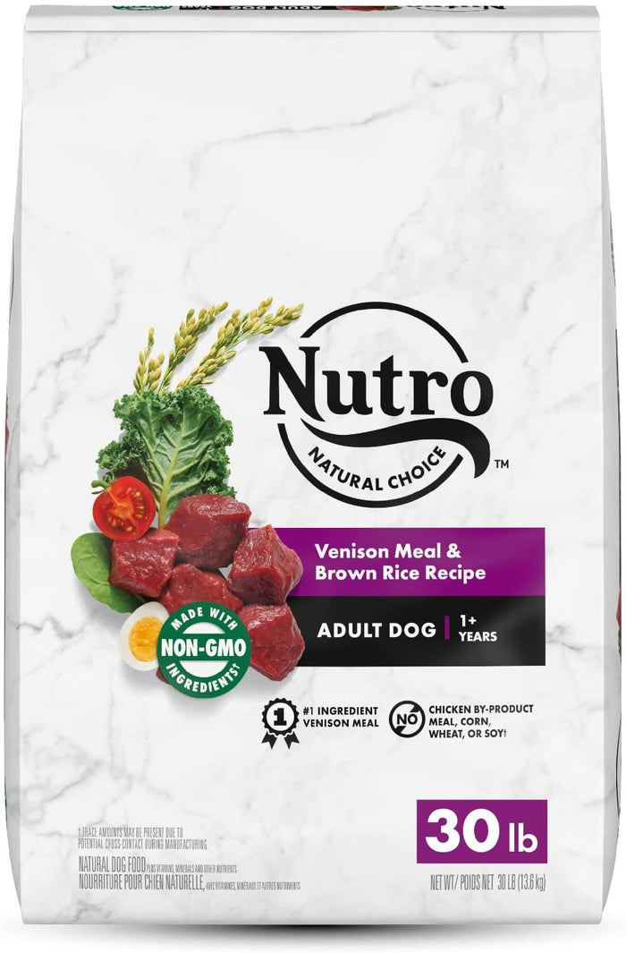 Nutro Adult Venison Meal & Rice Dry Dog Food - 30 lb Bag