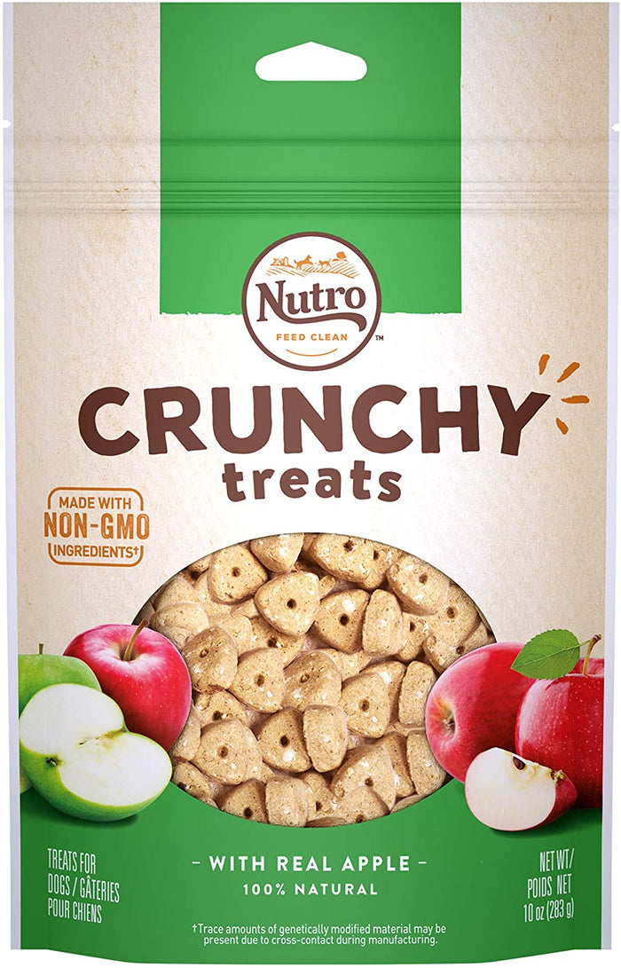 Nutro Apple Crunchy Biscuit Dog Treats - 10 oz - Case of 6