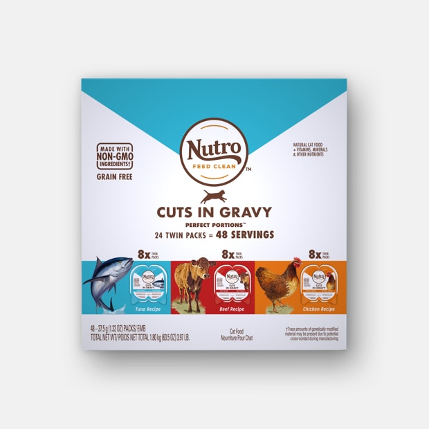 Nutro Cuts in Gravy Trays Chicken & Turkey Multi Pack Case Wet Dog Food - 12.5 oz - Cas...