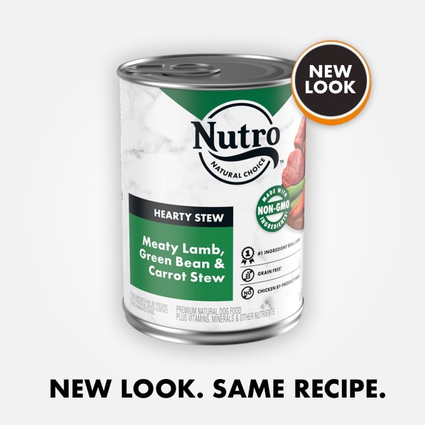 Nutro Hearty Stews Meaty Lamb, Green Bean & Carrot Stew Chunks in Gravy Canned Wet Dog ...