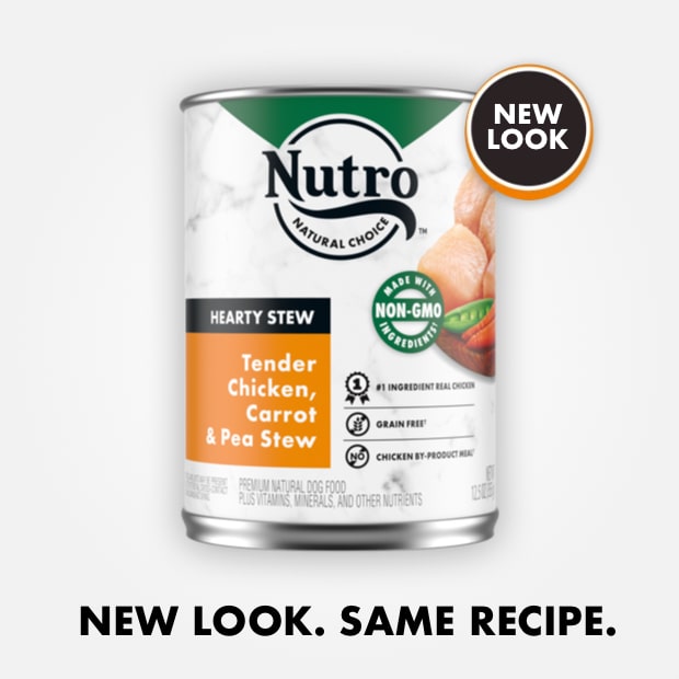 Nutro Hearty Stews Tender Chicken, Carrot & Pea Stew Chunks in Gravy Canned Wet Dog Foo...