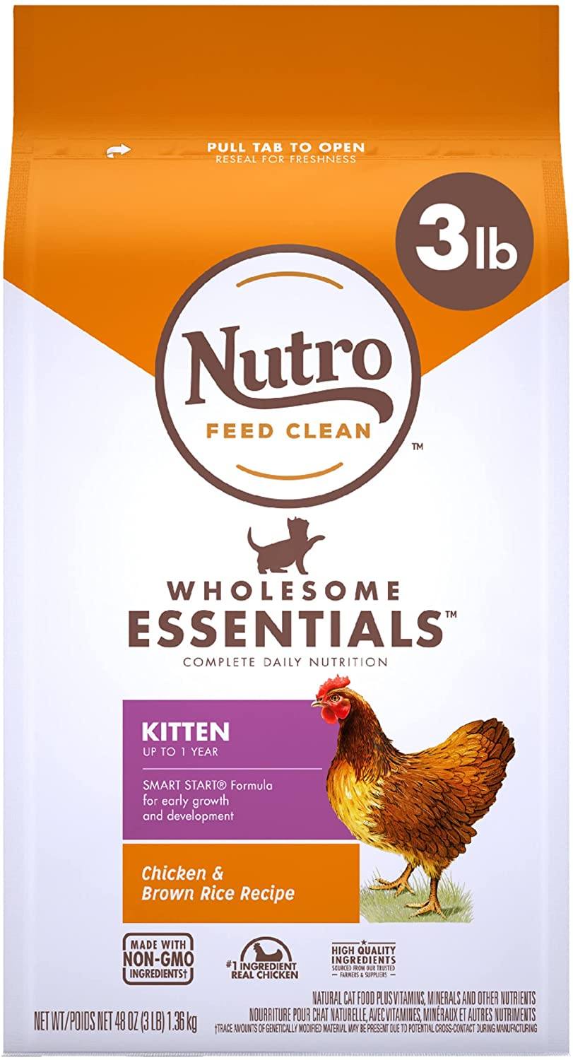 Nutro Kitten Chicken & Rice Dry Cat Food - 3 lb Bag  