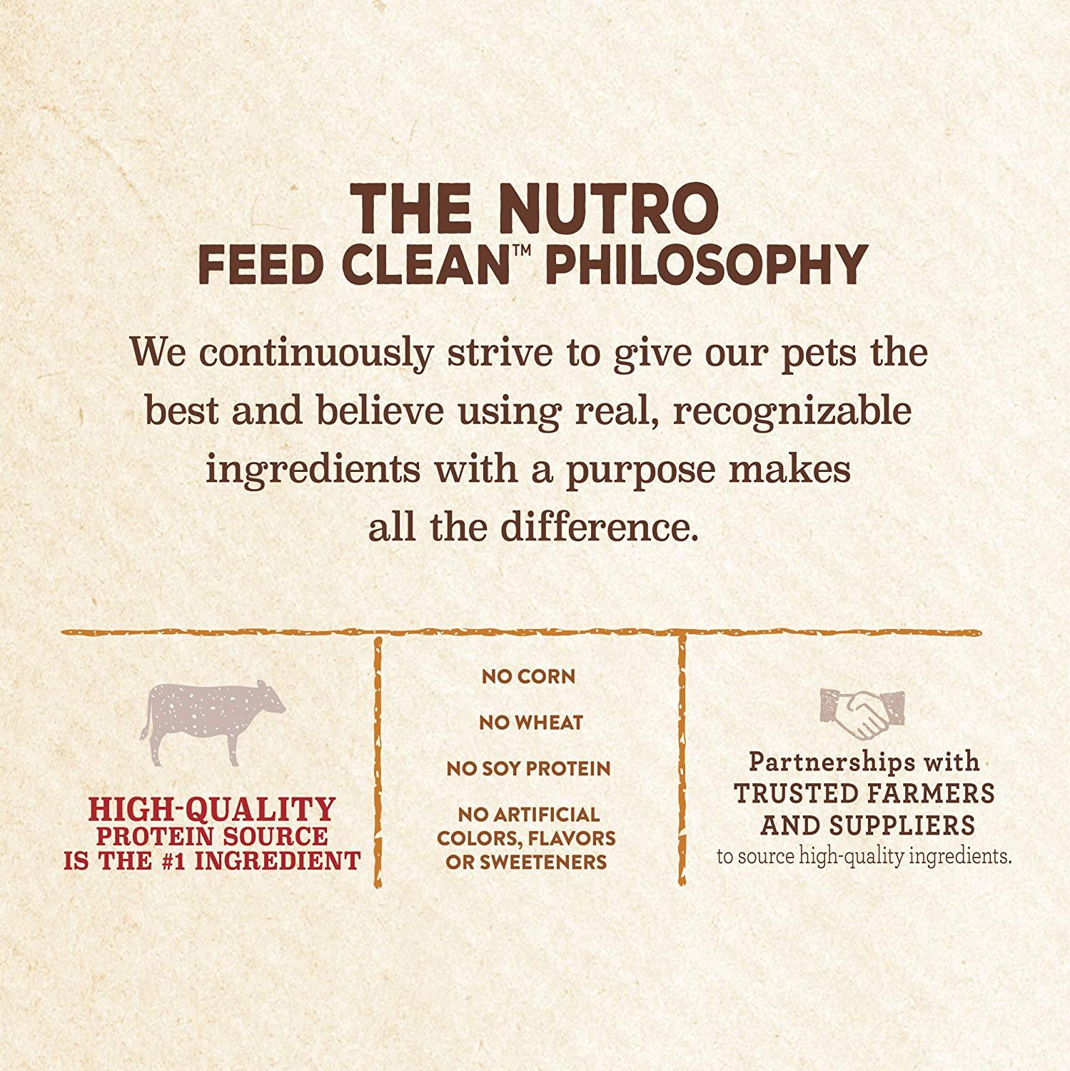 Nutro Mini Bites Beef Crunchy Dog Treats - 8 oz - Case of 6  