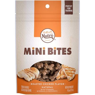 Nutro Mini Bites Chicken Crunchy Dog Treats - 4.5 oz - Case of 8