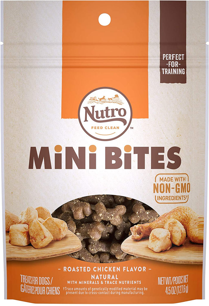 Nutro Mini Bites Chicken Crunchy Dog Treats - 8 oz - Case of 6