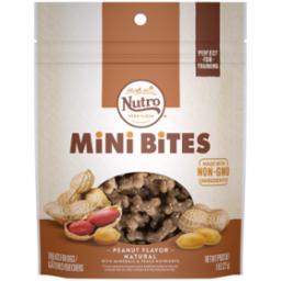 Nutro Mini Bites Peanut Crunchy Dog Treats - 8 oz - Case of 6  