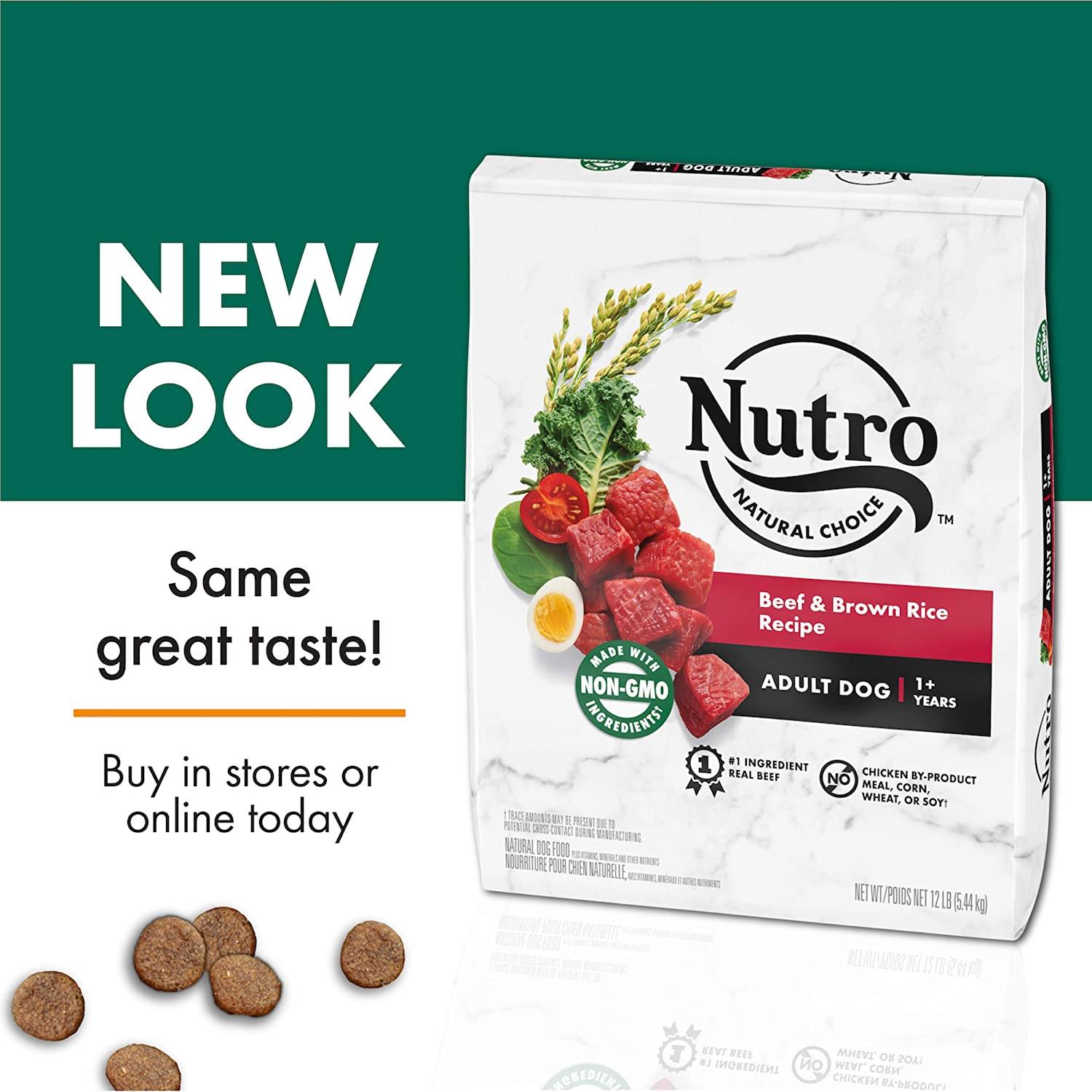 Nutro Natural Choice Adult Beef & Brown Rice Dry Dog Food - 12 lb Bag  