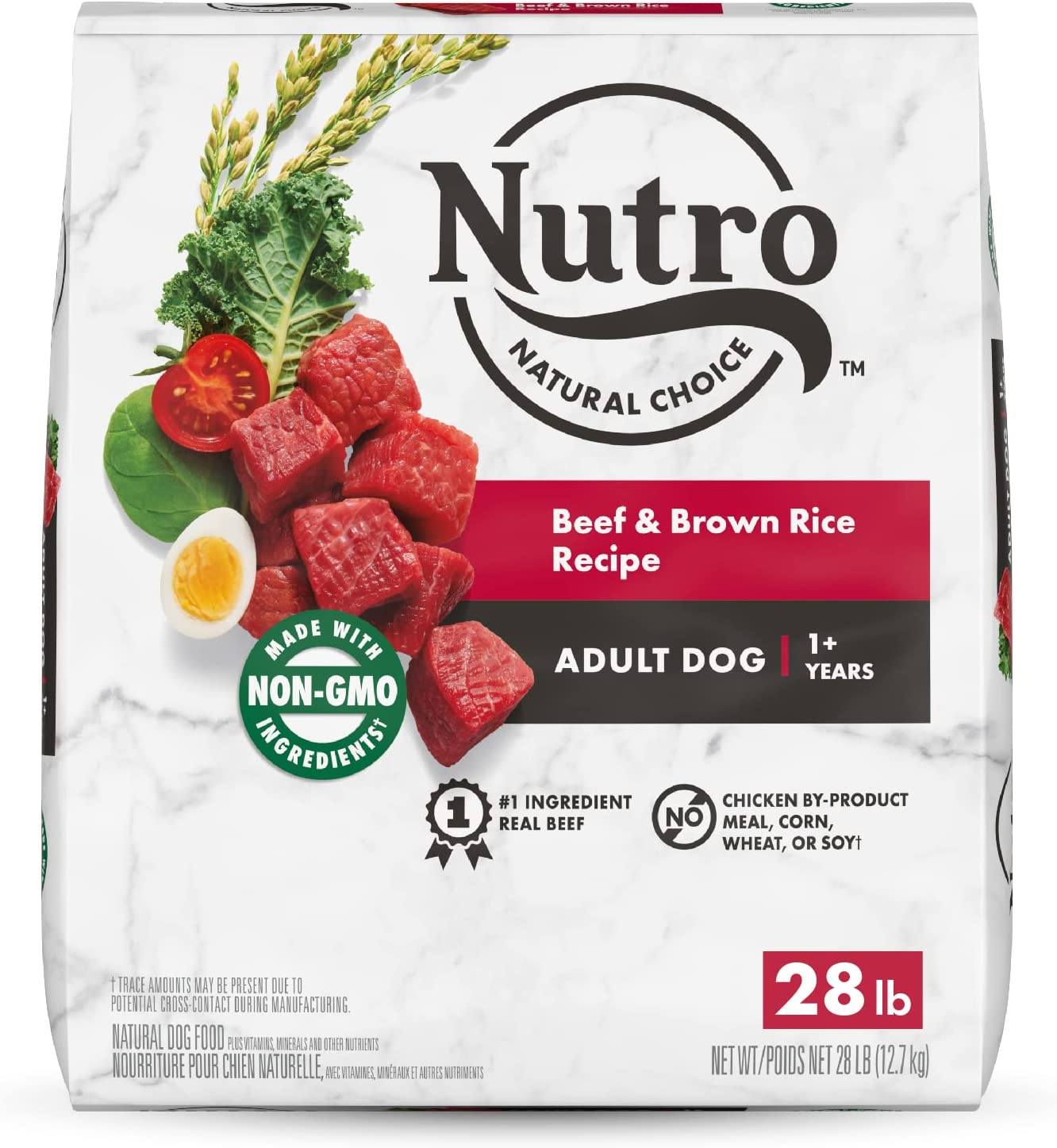 Nutro Natural Choice Adult Beef & Rice Dry Dog Food - 28 lb Bag  