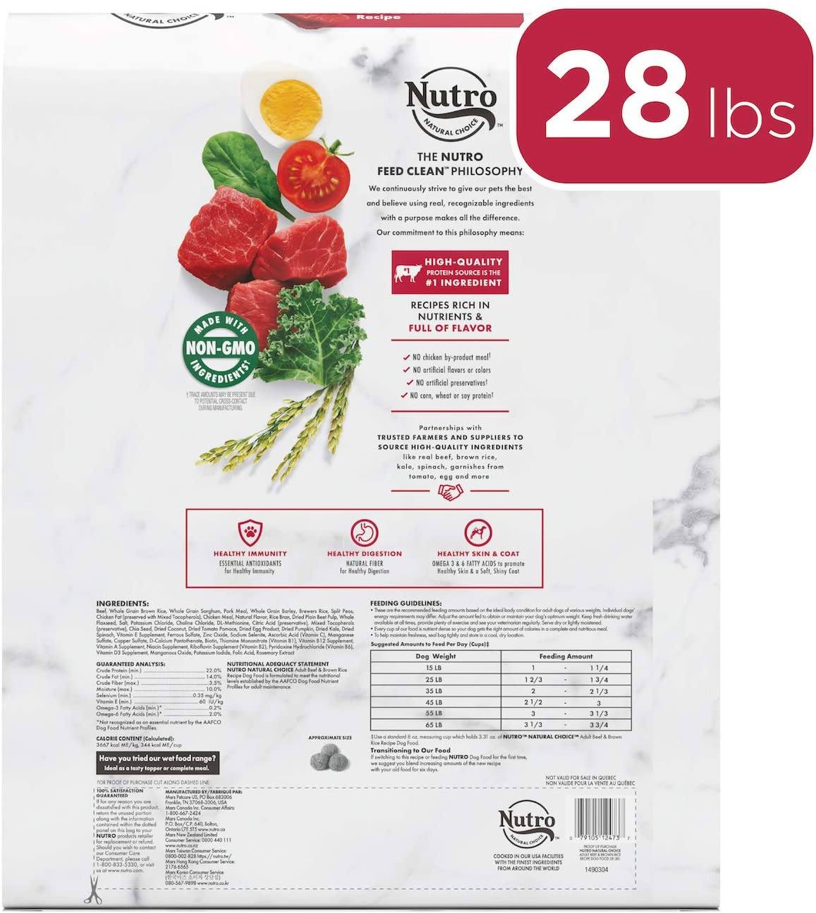 Nutro natural choice dog clearance food