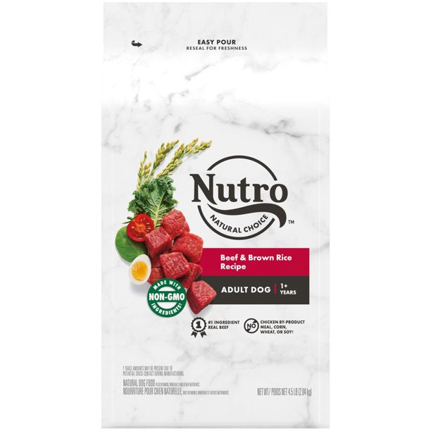 Nutro Natural Choice Adult Beef & Rice Dry Dog Food - 4.5 lb Bag  