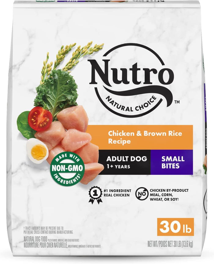 Nutro Natural Choice Adult Small Bites Chicken, Rice & Sweet Potato Dry Dog Food - 30 l...