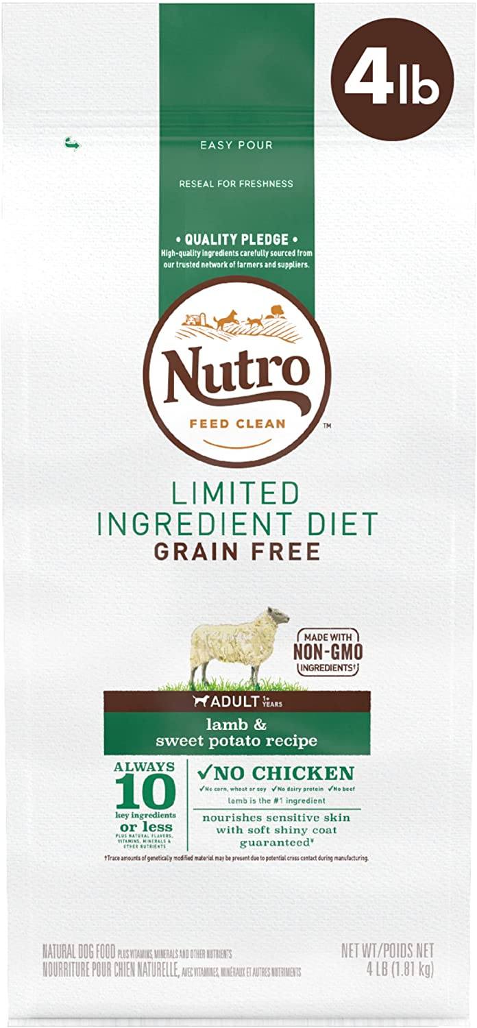 Nutro Natural Choice Grain-Free Limited Ingredient Adult Lamb & Sweet Potato Dry Dog Food - 4 lb Bag  