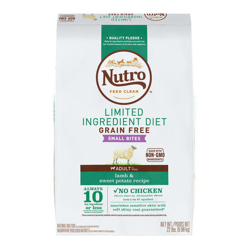 Nutro Natural Choice Grain-Free Limited Ingredient Adult Lamb & Sweet Potato Small Bites Dry Dog Food - 22 lb Bag  