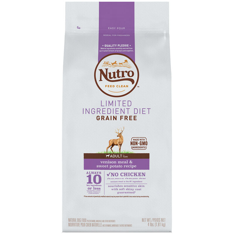 Nutro Natural Choice Grain-Free Limited Ingredient Adult Venison & Sweet Potato Dry Dog Food - 22 lb Bag  