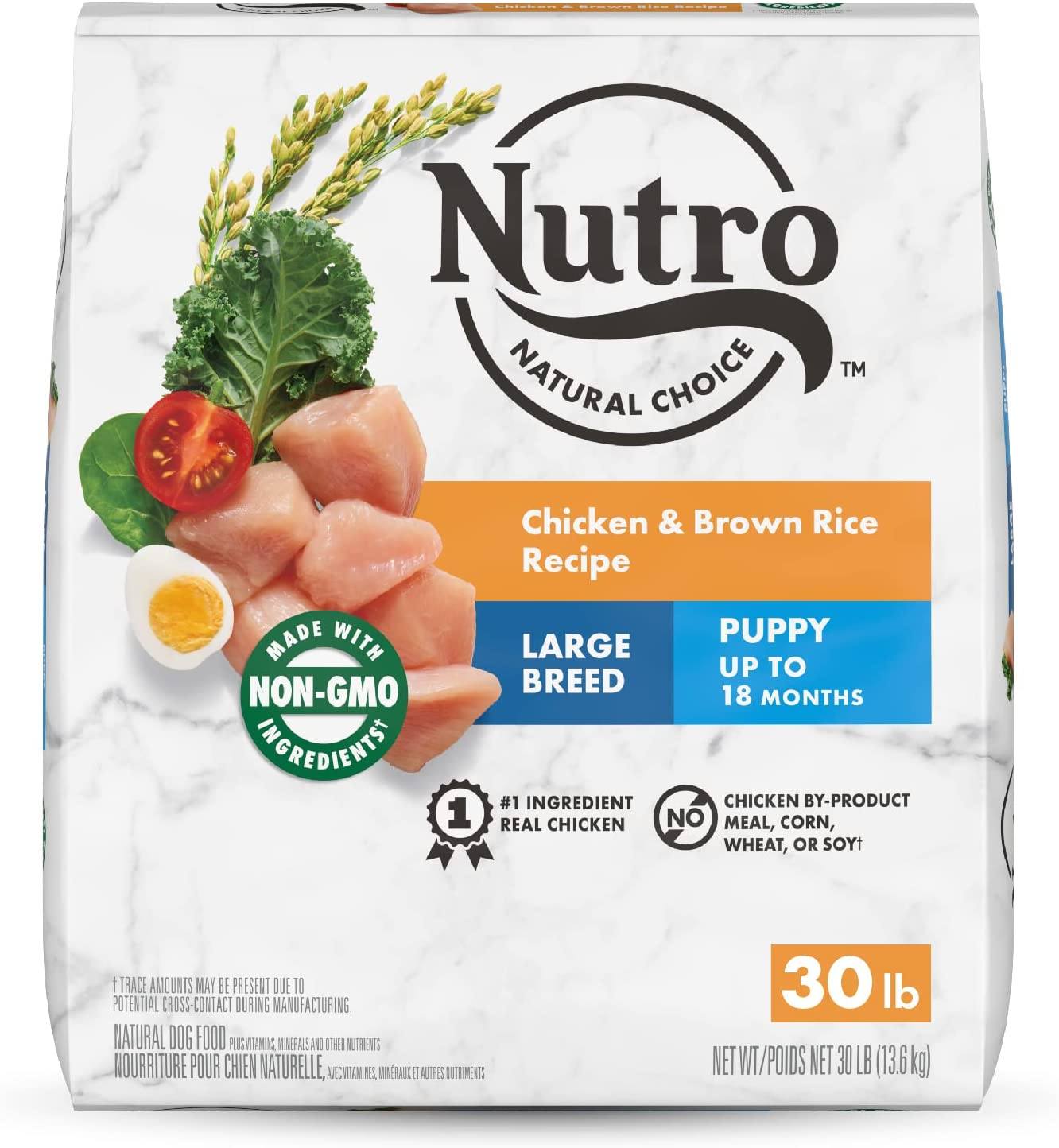 Nutro Natural Choice Large Breed Puppy Chicken, Rice & Sweet Potato Dry Dog Food - 30 lb Bag  