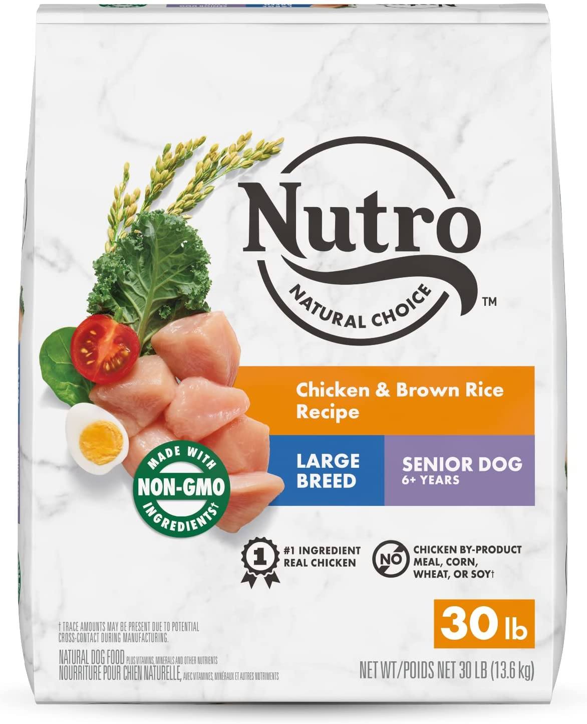 Nutro Natural Choice Large Breed Senior Chicken, Rice & Sweet Potato Dry Dog Food - 30 lb Bag  