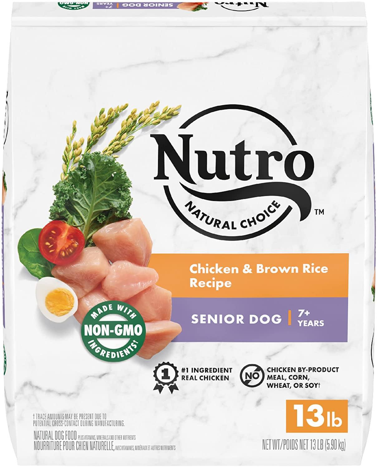 Nutro Natural Choice Senior Chicken & Brown Rice Dry Dog Food - 13 lb Bag  