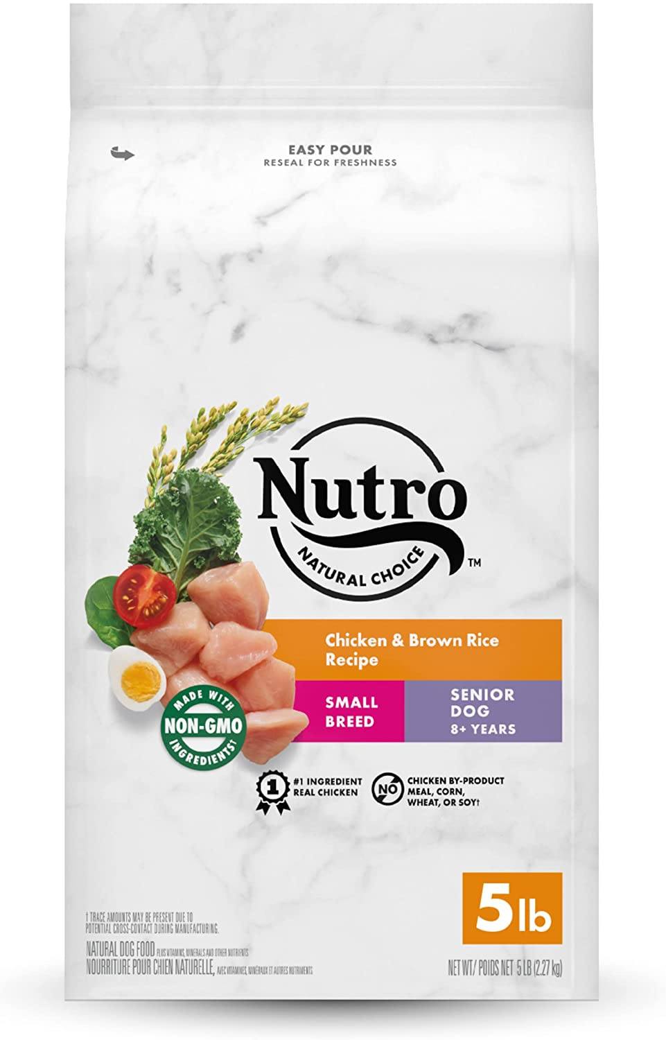 Nutro Natural Choice Small Breed Senior Chicken, Rice & Sweet Potato Dry Dog Food - 5 lb Bag  