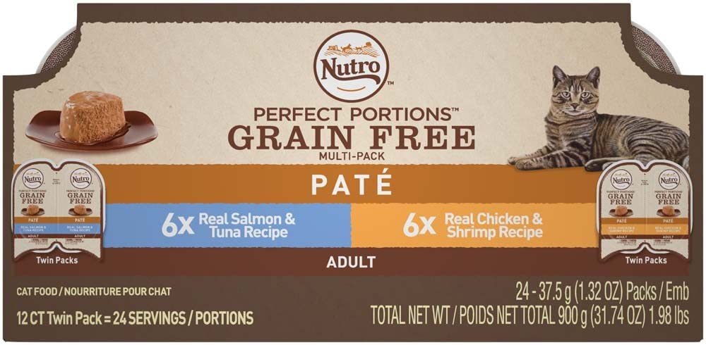 Nutro Perfect Portions Chk/Shrimp/Salmon/Tuna Multi pack Canned Cat Food - 2.65 oz - Case of 12 - 2 Pack  