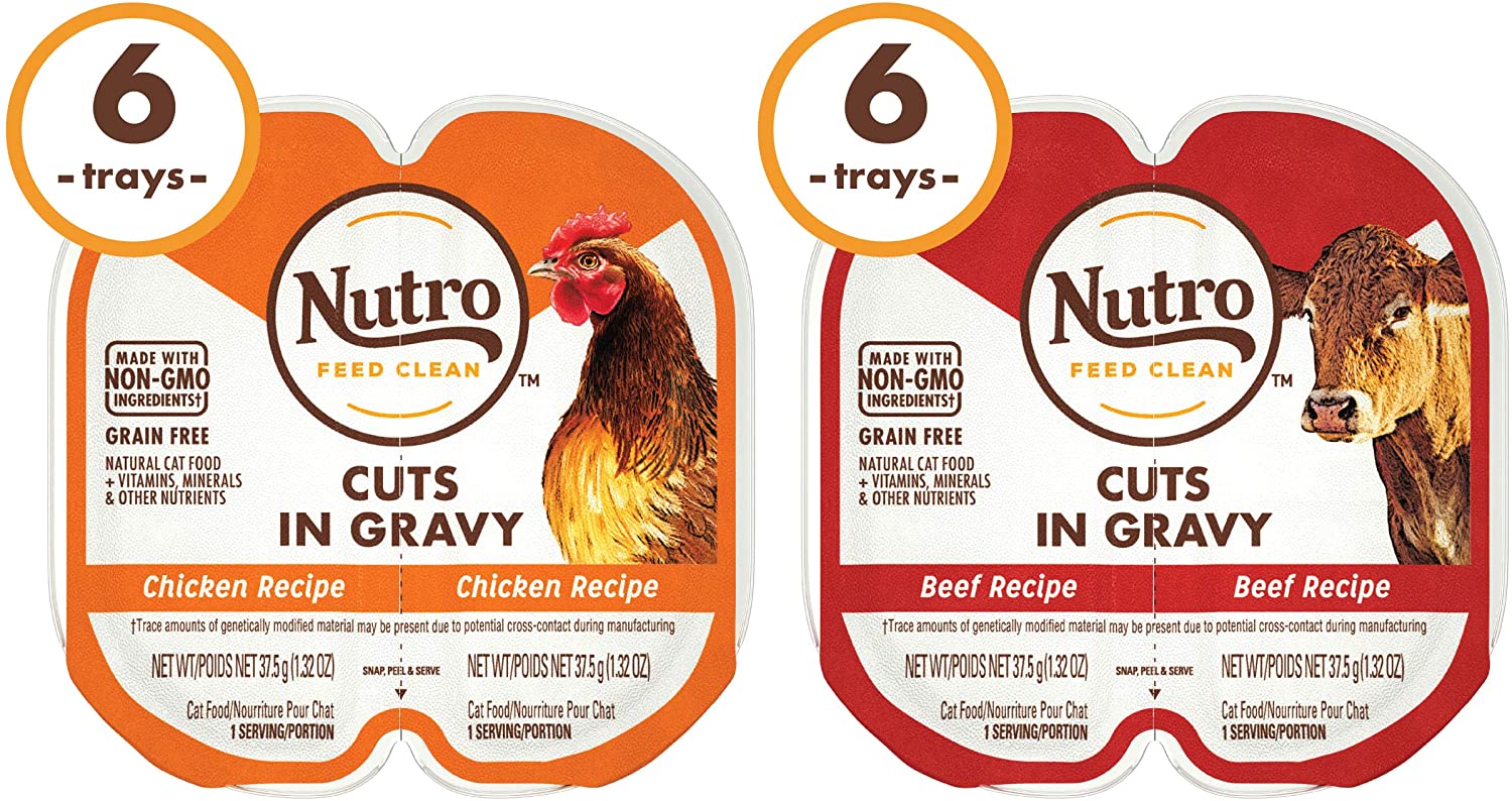 Nutro Perfect Portions Cuts in Gravy CB Multi Pack Canned Cat Food - 2.65 oz - Case of 24  