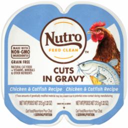 Nutro Perfect Portions Cuts in Gravy Chicken & Catfish Canned Cat Food - 2.65 oz - Case...