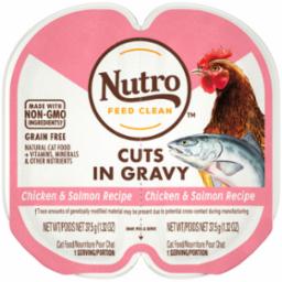 Nutro Perfect Portions Cuts in Gravy Chicken & Salmon Canned Cat Food - 2.65 oz - Case ...
