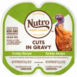 Nutro Perfect Portions Cuts in Gravy Turkey Canned Cat Food - 2.65 oz - Case of 24  