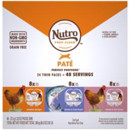Nutro Perfect Portions Pate Mixed Multi pack Canned Cat Food - 2.65 oz - Case of 24