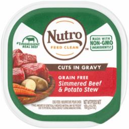Nutro Signature Beef & Potato Stew Wet Dog Food Trays - 3.5 oz - Case of 24