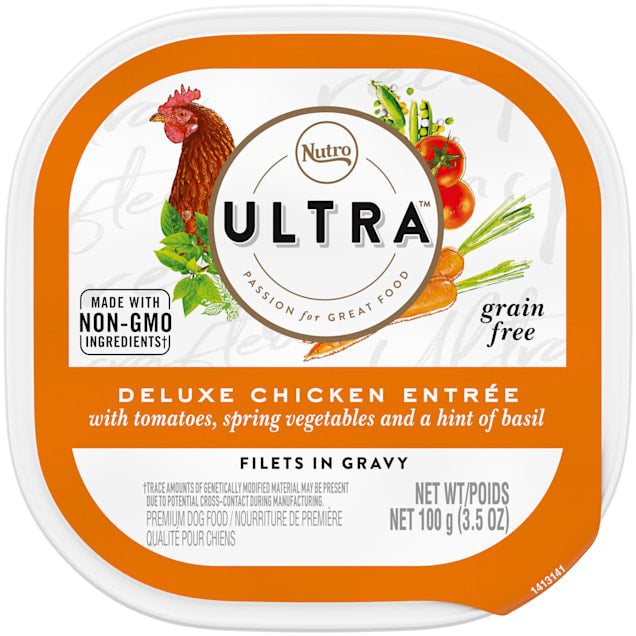 Nutro Ultra Grain-Free Cuts in Gravy Chicken Wet Dog Food Trays - 3.5 oz - Case of 24  