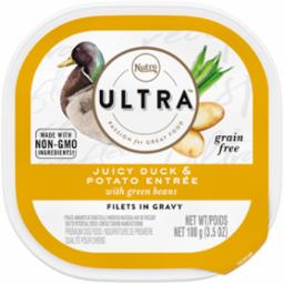 Nutro Ultra Grain-Free Cuts in Gravy Duck w/Potato Wet Dog Food Trays - 3.5 oz - Case o...