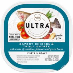 Nutro Ultra Grain-Free Cuts in Gravy Trout Wet Dog Food Trays - 3.5 oz - Case of 24