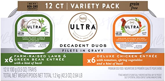 Nutro Ultra Grain-Free Lamb & Chicken Variety Pack Wet Dog Food Trays - 3.5 oz - 12 Count