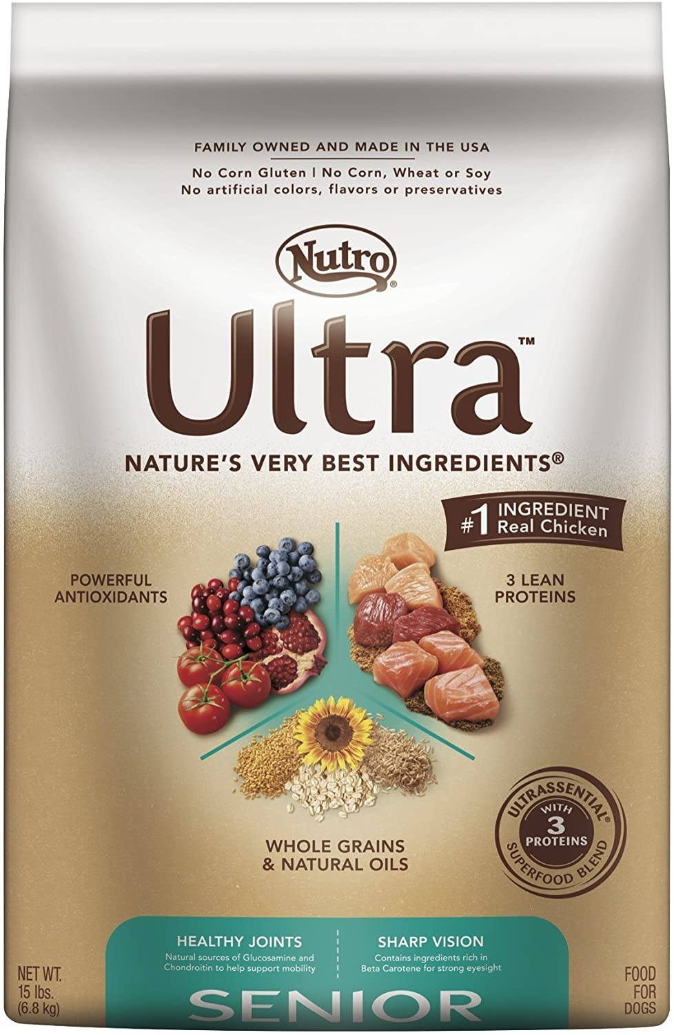 Nutro Ultra Senior Dry Dog Food - 15 lb Bag  